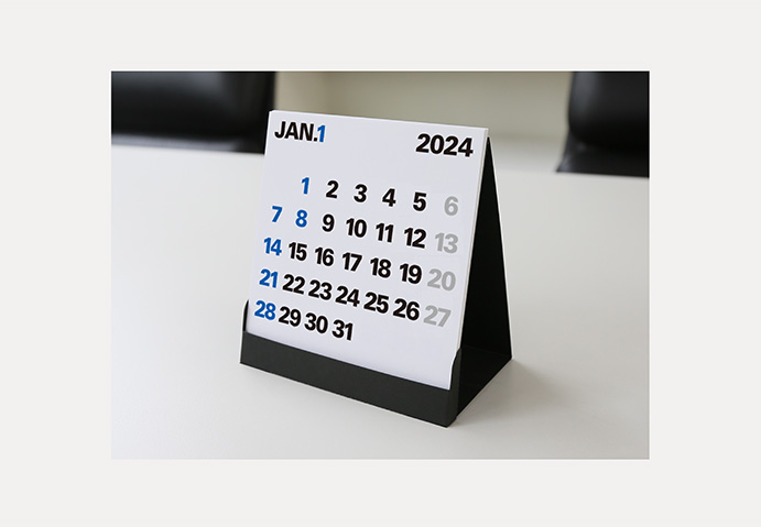 DSM-01卓上カレンダーのデザインイメージ