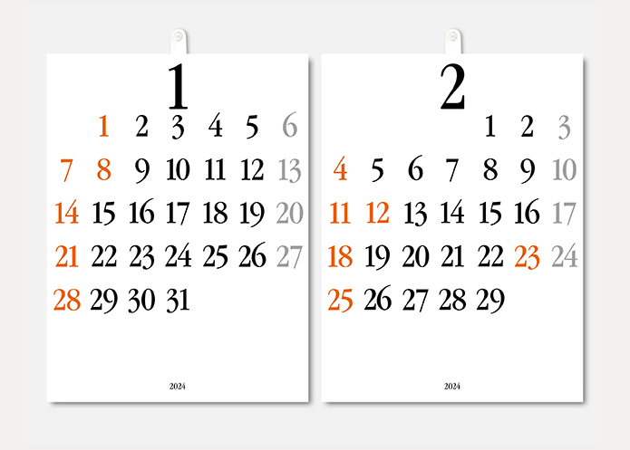 WHM-02壁掛けカレンダーのデザインイメージ