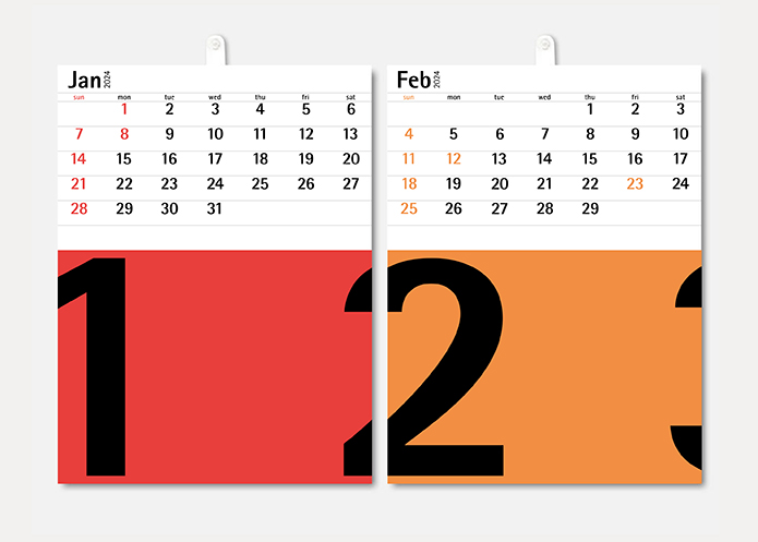 WHT-02壁掛けカレンダーのデザインイメージ