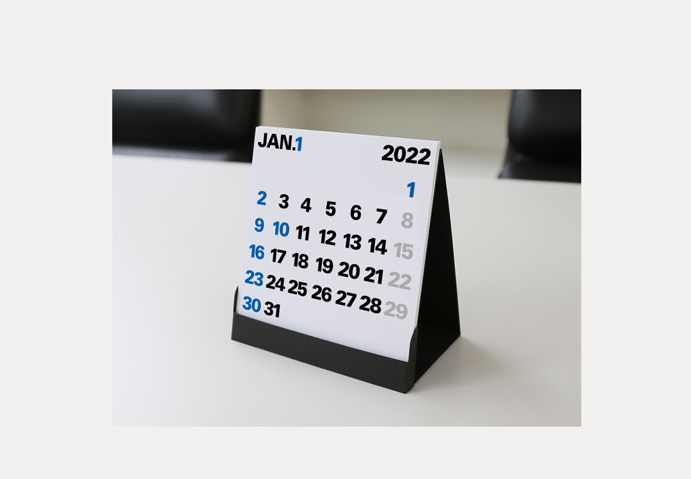 DSM-01卓上カレンダーのデザインイメージ