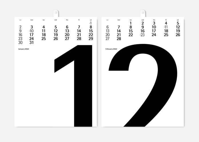 WHG-12壁掛けカレンダーのデザインイメージ