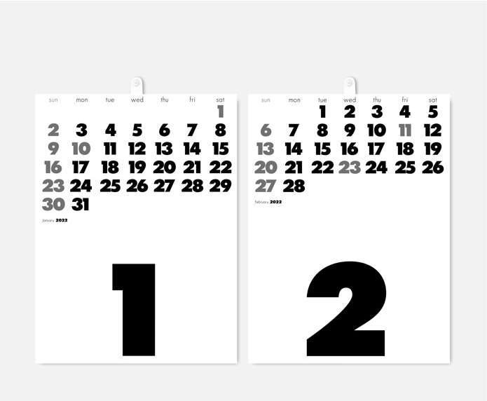 WHG-11壁掛けカレンダーのデザインイメージ