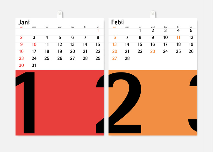 WHT-02壁掛けカレンダーのデザインイメージ