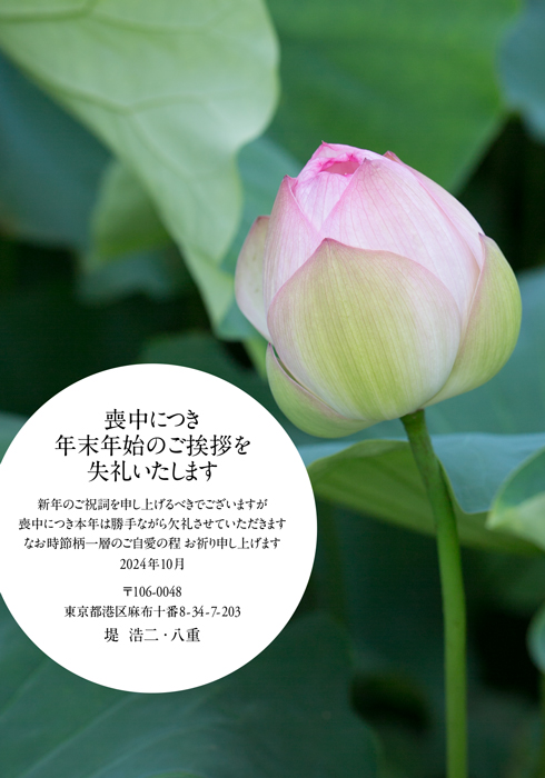喪中欠礼はがき
